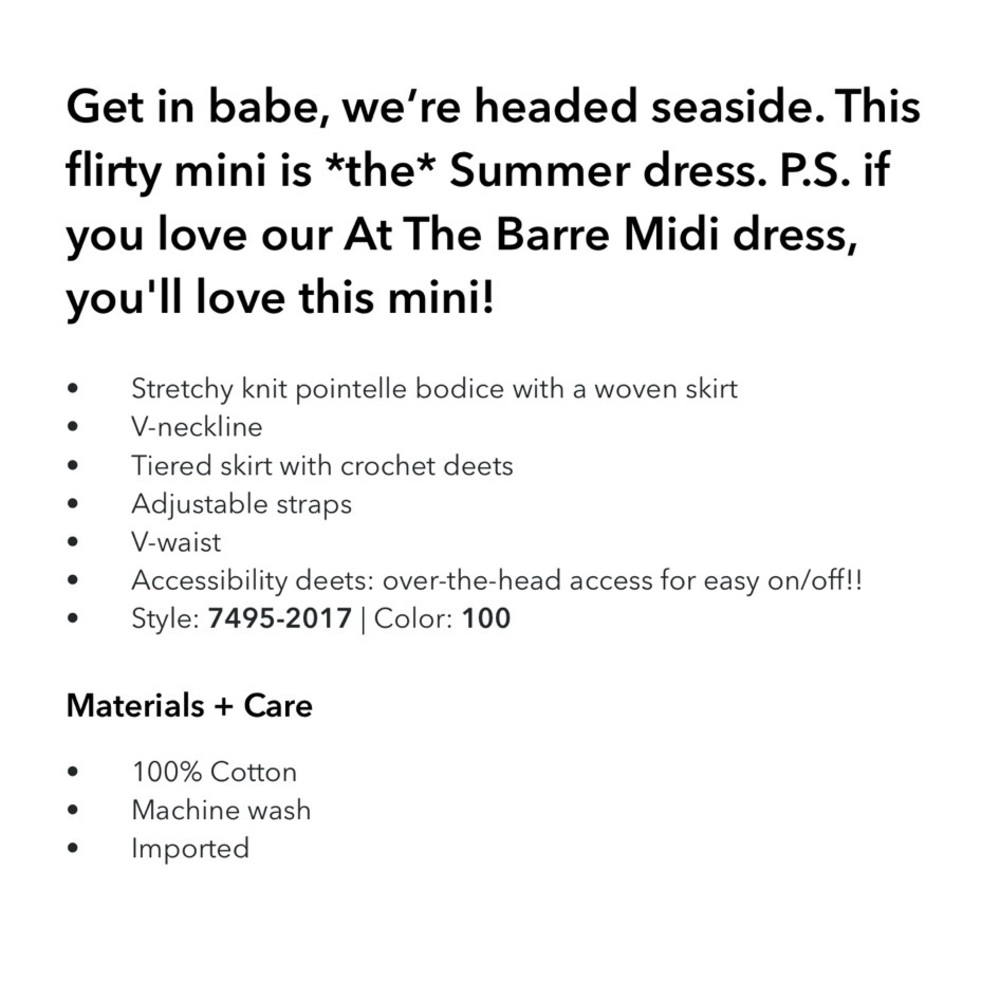Aerie At The Barre Mini Dress - L - NWT! - Picture 10 of 10